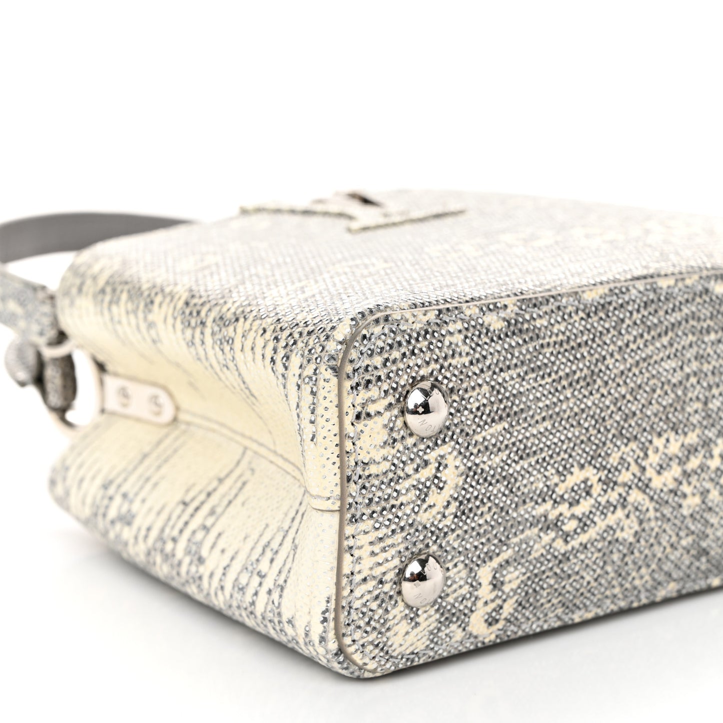 Lizard Mini Capucines Argento