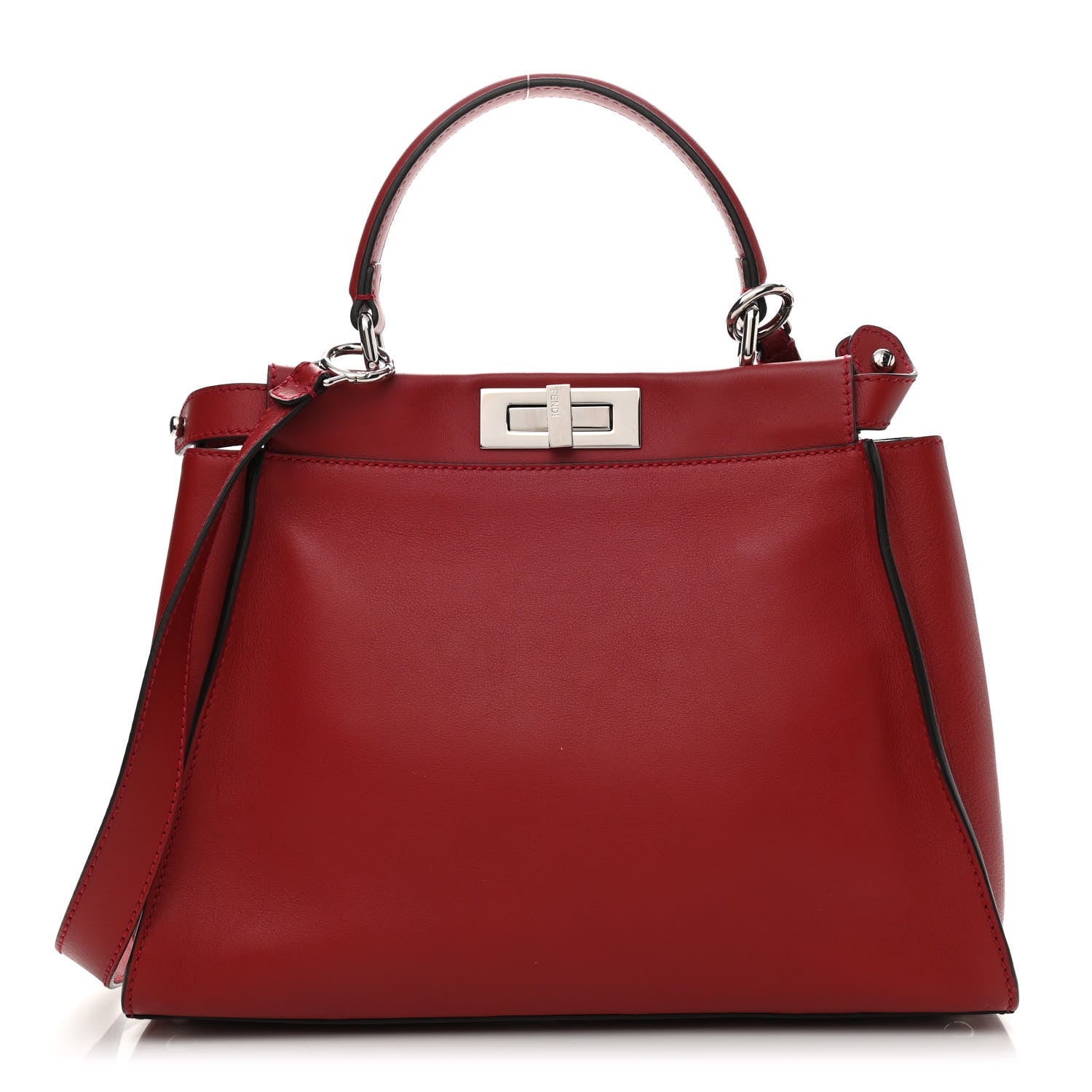 Fendi Vitello Seta Elaphe Crocodile Monster Eyes Medium Peekaboo Iconic Satchel Ribes Naturale 1 of 11