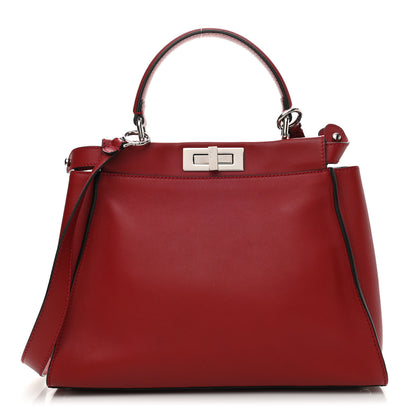 Fendi Vitello Seta Elaphe Crocodile Monster Eyes Medium Peekaboo Iconic Satchel Ribes Naturale 1 of 11