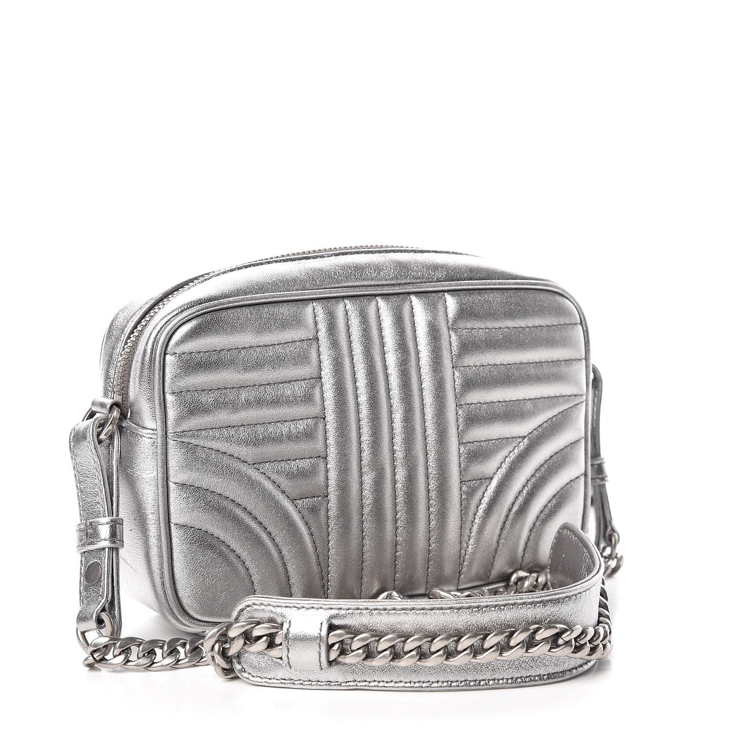 Metallic Nappa Impunture Diagramme Crossbody Cromo