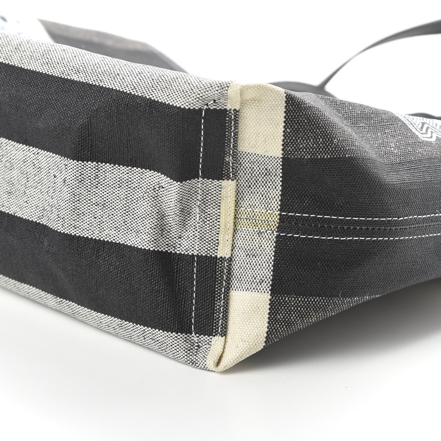 Coated Canvas Mega Check Medium Doodle Tote Black White