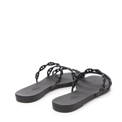 Hermes TPU Rivage Sandals 36 Black 4 of 7