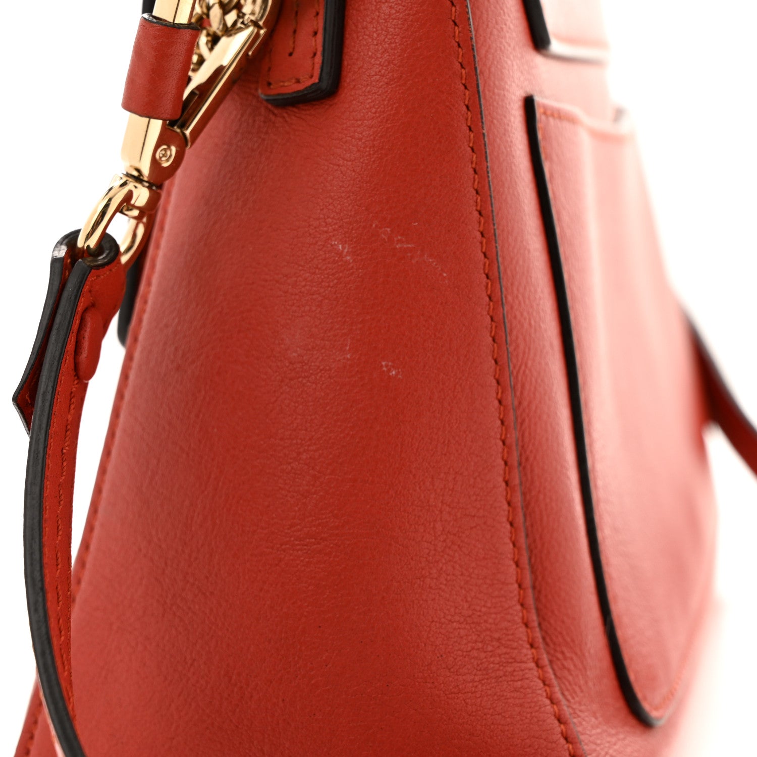 Chloe Calfskin Small Faye Day Shoulder Bag Dahlia Red 11 of 14
