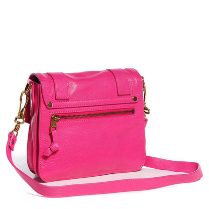 Proenza Schouler Lambskin PS1 Mini Pouch Messenger Bag Raspberry 3 of 12