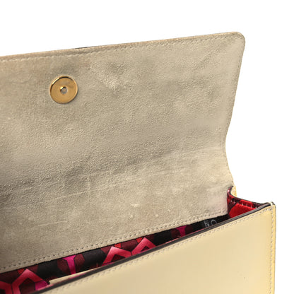 Gucci Patent Romy Clutch Off White 9 of 12