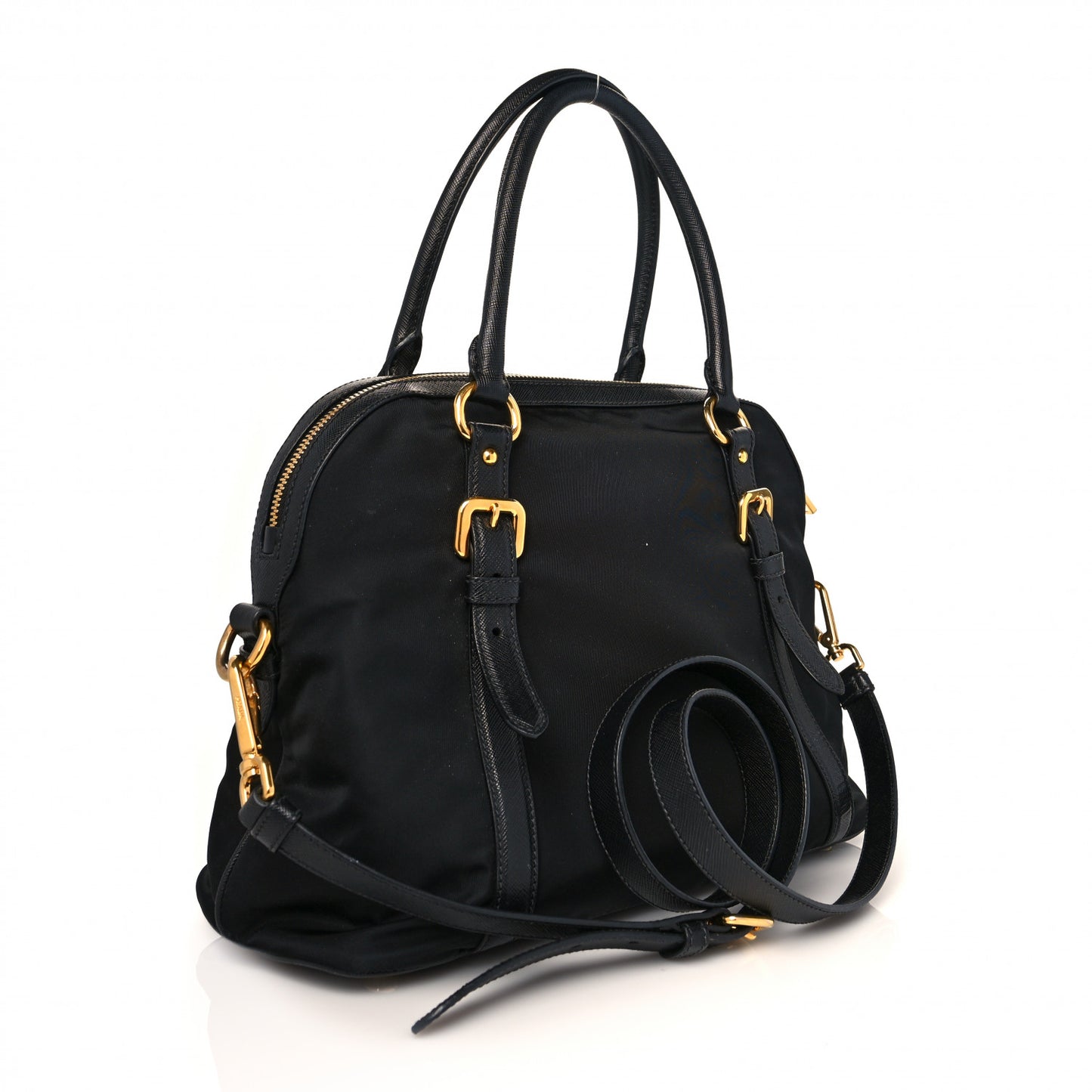 Tessuto Nylon Saffiano Tote Black