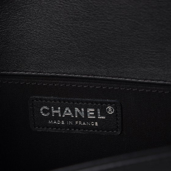 Chanel Calfskin Quilted Medium Boy Flap So Black 7 of 9