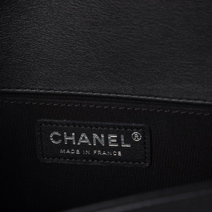 Chanel Calfskin Quilted Medium Boy Flap So Black 7 of 9