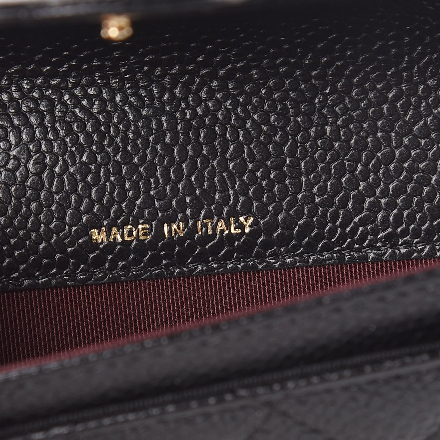 Caviar Quilted Flap Card Holder Black