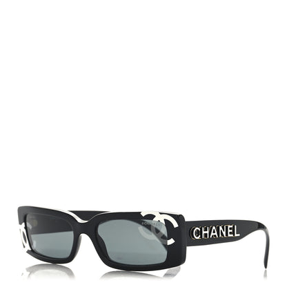 Chanel Acetate CC Sunglasses 71473 Black White 1 of 6