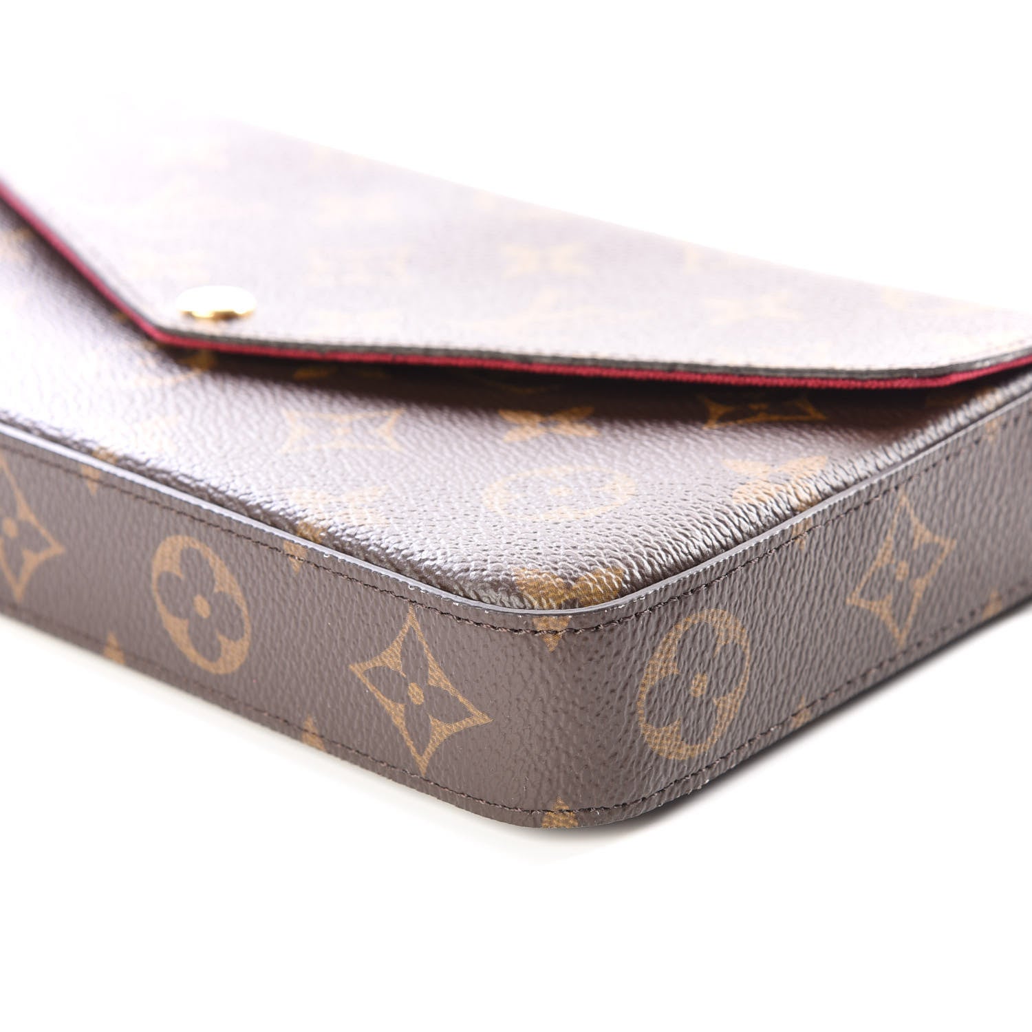 Louis Vuitton Monogram Pochette Felicie Chain Wallet Fuchsia 6 of 9
