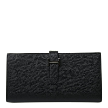 Hermes Epsom Bearn Gusset Wallet Black 1 of 8
