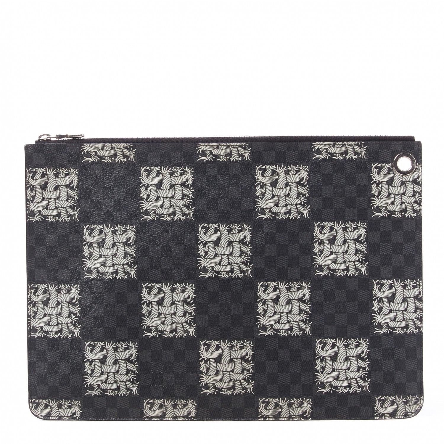 Louis Vuitton Damier Graphite Rope Pochette Joules GM White 1 of 7