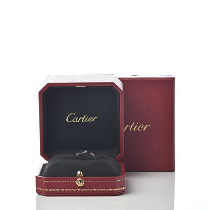 Cartier 18K White Gold Diamond 4mm LOVE Wedding Band Ring 53 6.25 6 of 6