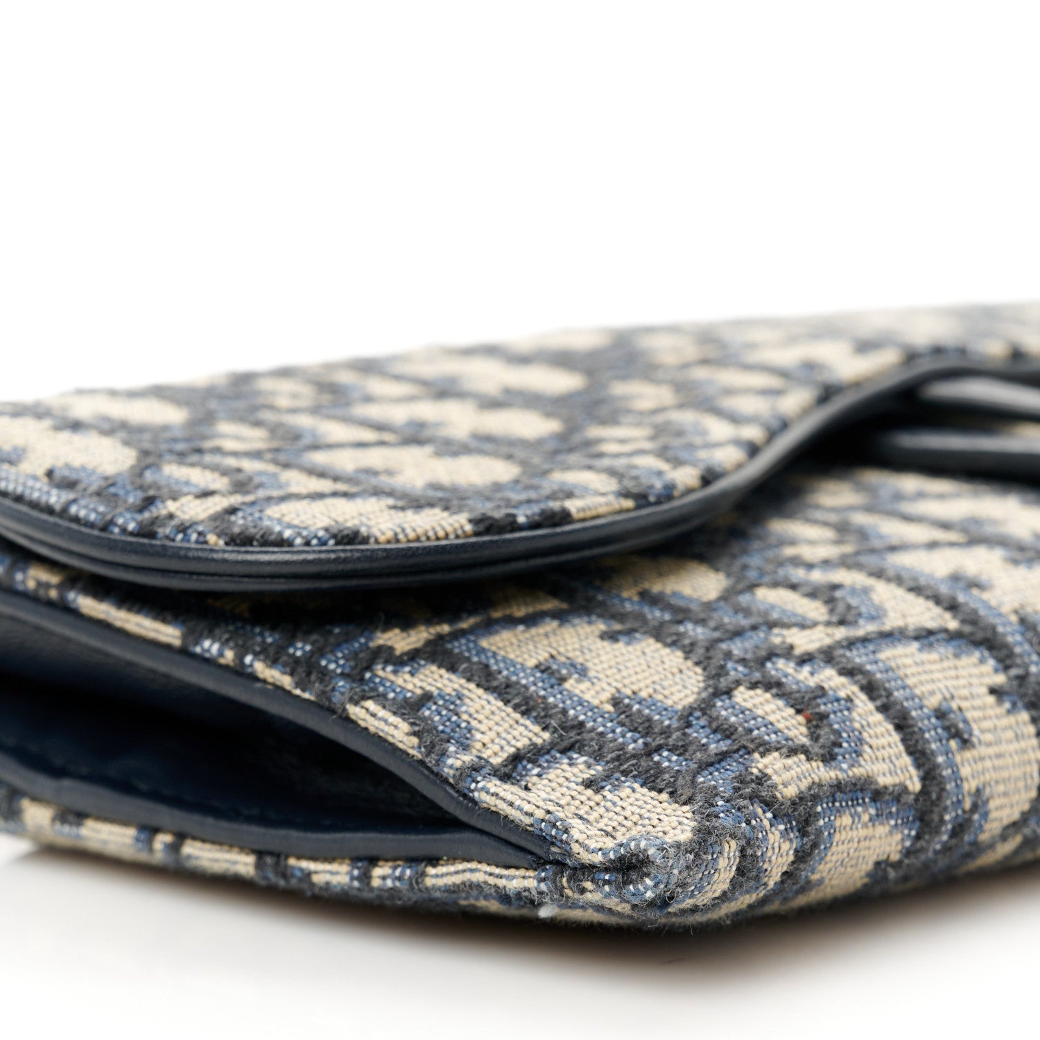 Christian Dior Oblique Saddle Chain Long Wallet Blue 12 of 13