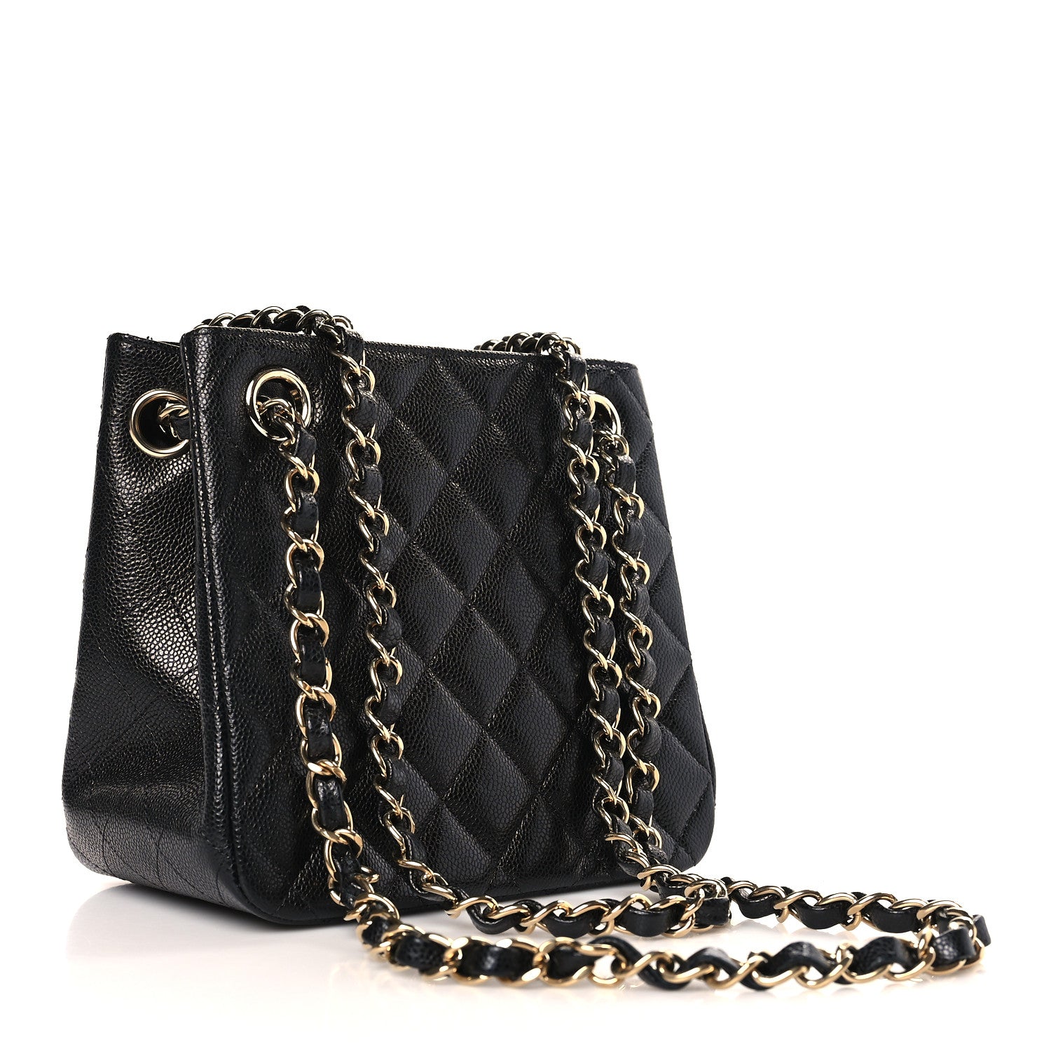 Chanel Caviar Quilted Mini Bucket Bag Black 3 of 9