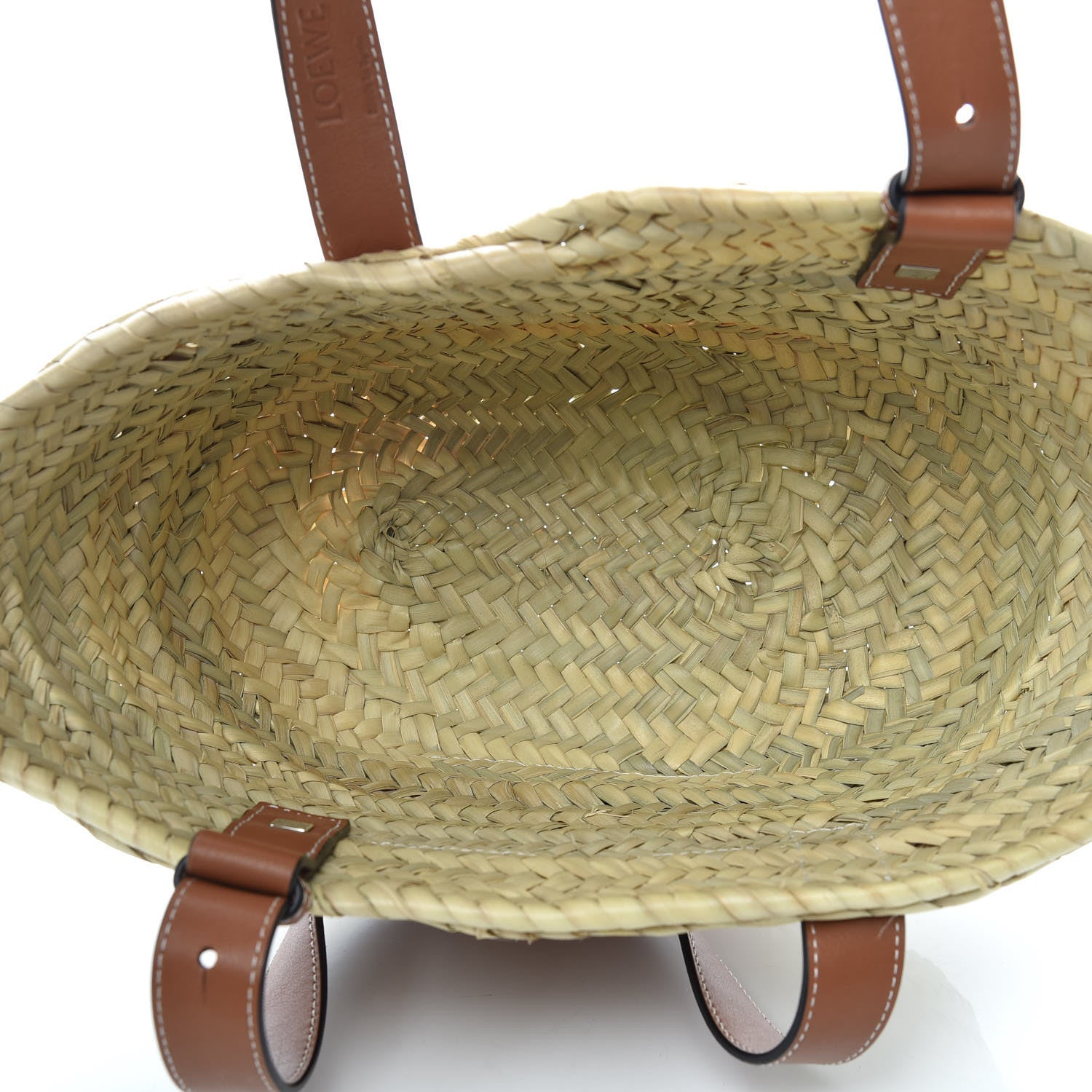 Loewe Raffia Small Basket Tote Bag Natural Tan 7 of 10