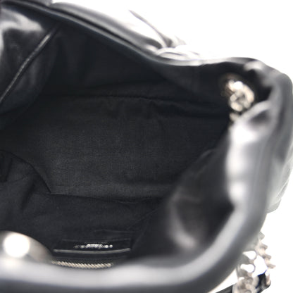 Saint Laurent Lambskin Quilted Small Loulou Puffer Monogram Chain Satchel Black 5 of 10