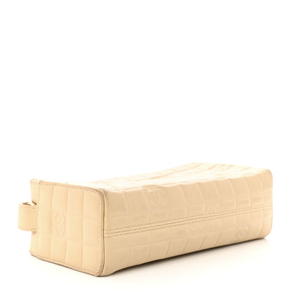 Chanel Lambskin Quilted CC Chocolate Bar Shoulder Bag Beige 4 of 16