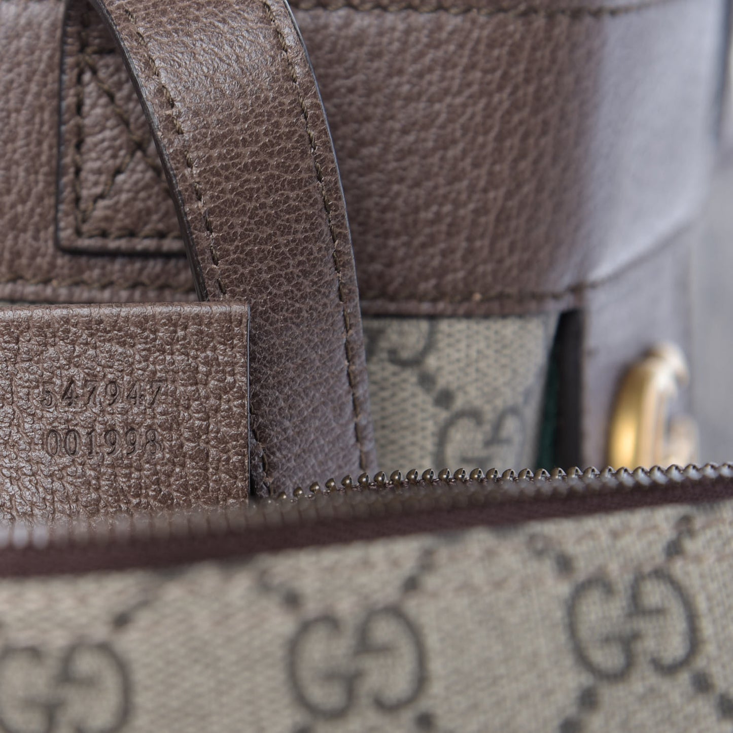 GG Supreme Monogram Web Ophidia Tote Brown