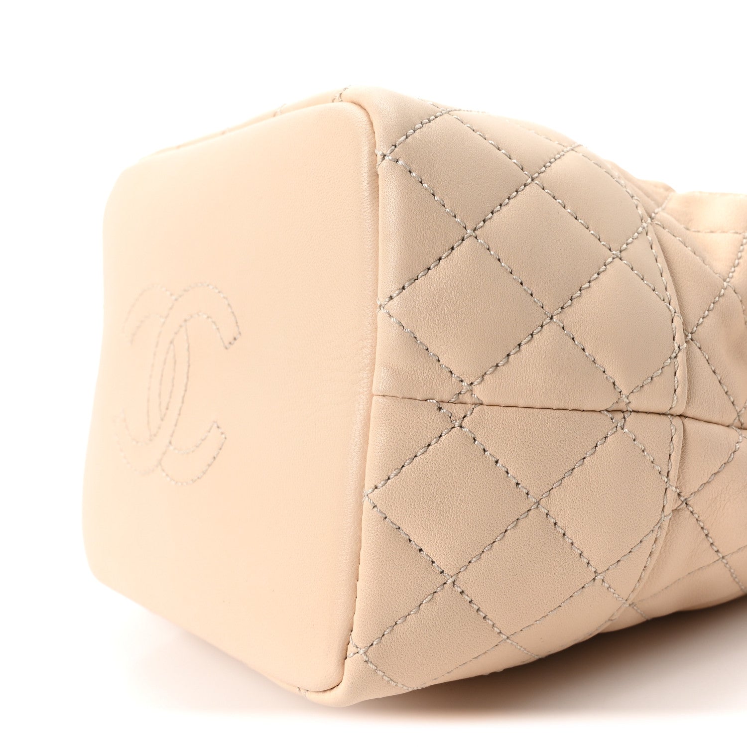 Chanel Lambskin Quilted Small Hobo Beige 10 of 10