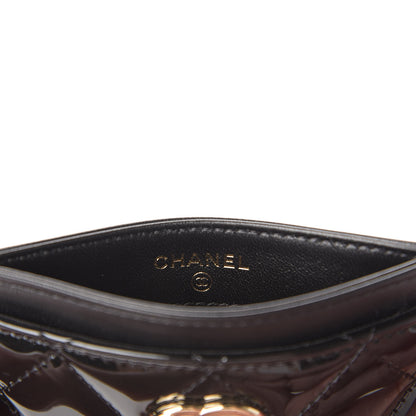 Chanel Patent Calfskin Quilted Card Holder Black 8 of 12