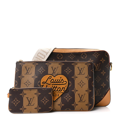 Louis Vuitton X NIGO Reverse Monogram Stripes Trio Messenger 3 of 11