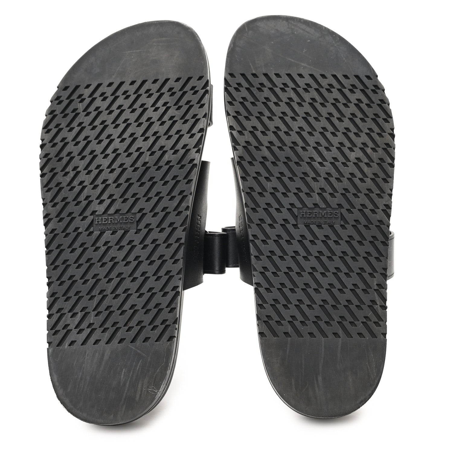 Hermes Calfskin Womens Chypre Sandals 40.5 Black 6 of 10