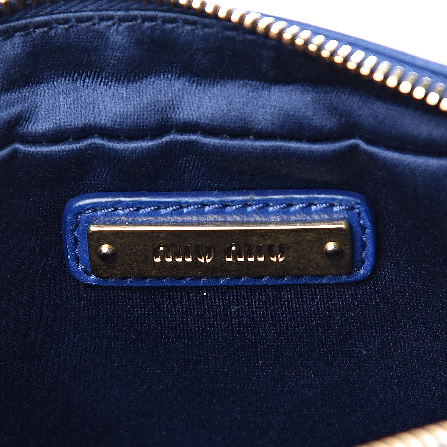 Miu Miu Nappa Matelasse Marsupio Belt Bag Azurro 8 of 10