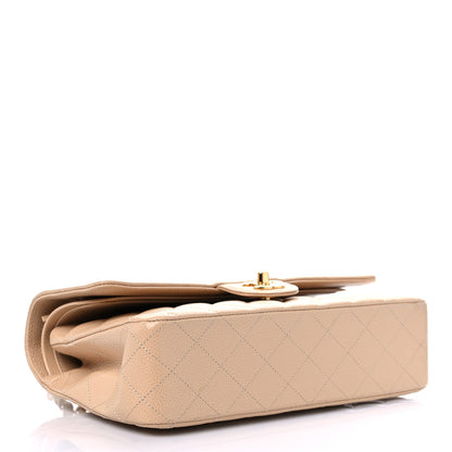 Chanel Caviar Quilted Medium Double Flap Beige 4 of 12