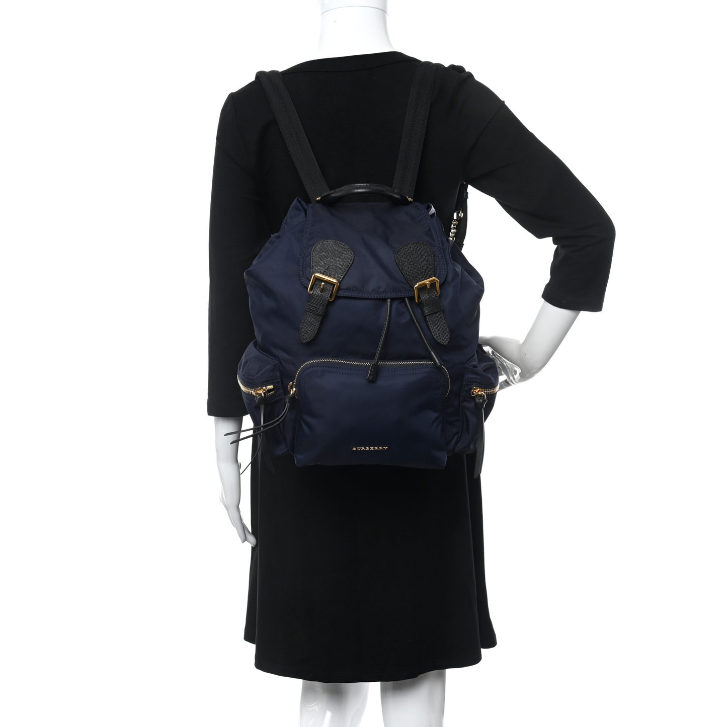 Nylon Medium Rucksack Backpack Ink Blue