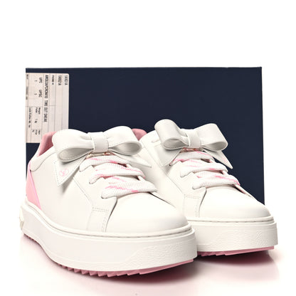 Louis Vuitton Calfskin Time Out Bow Sneakers 41 White Pink 10 of 10