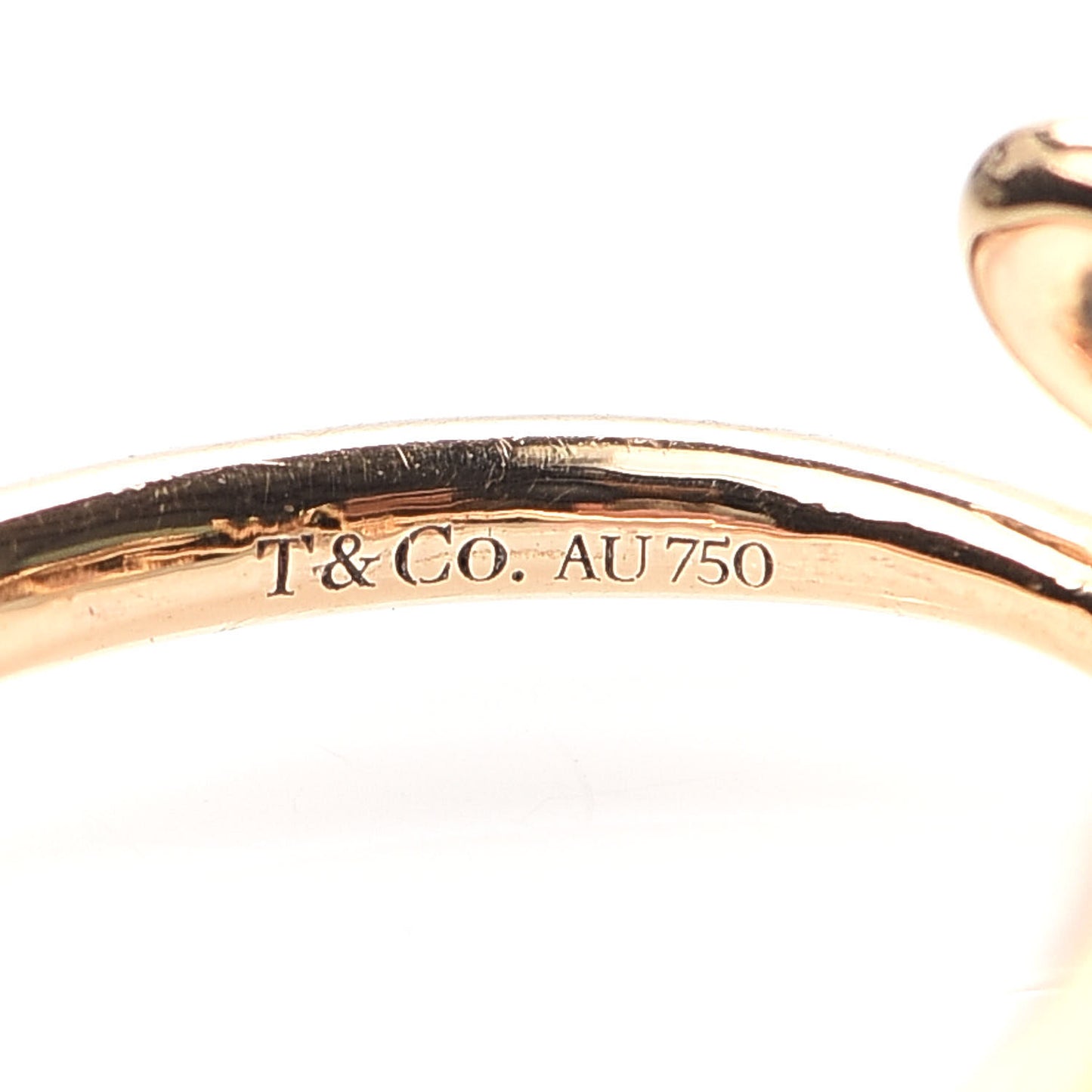 18K Rose Gold Paloma Picasso Graffiti Love Ring 53 6.5