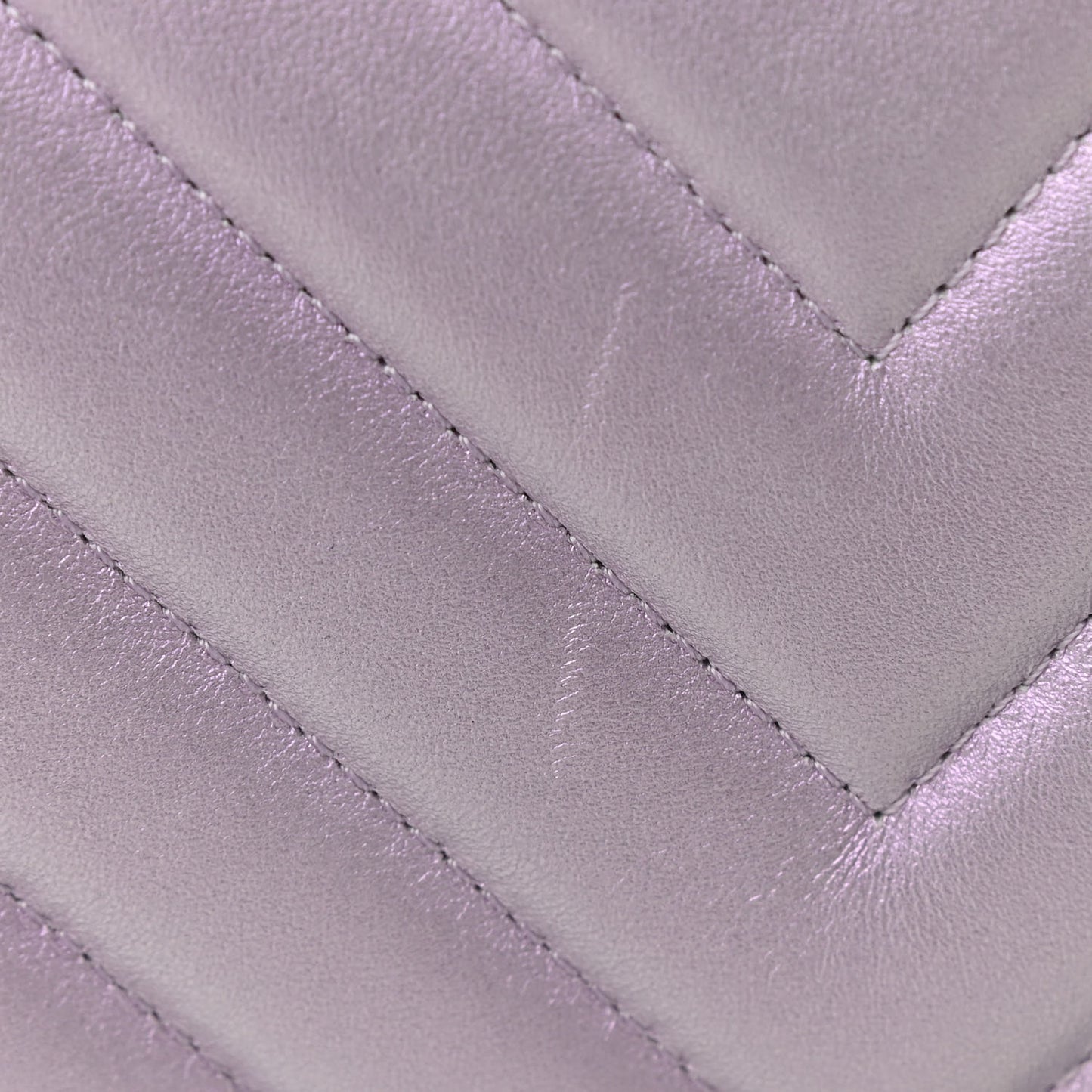 Iridescent Lambskin Chevron Quilted Medium Boy Flap Purple