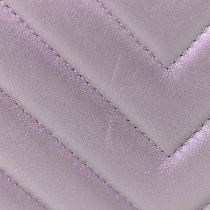 Chanel Iridescent Lambskin Chevron Quilted Medium Boy Flap Purple 11 of 11