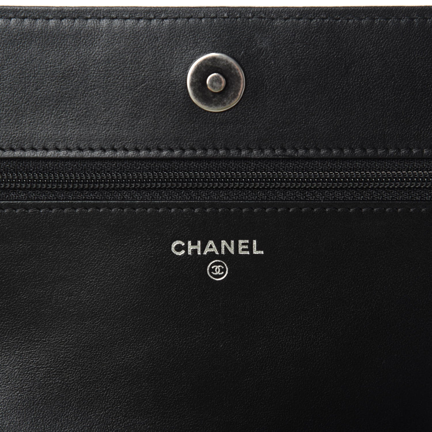 Chanel Caviar Quilted Boy Wallet On Chain WOC Black 9 of 13