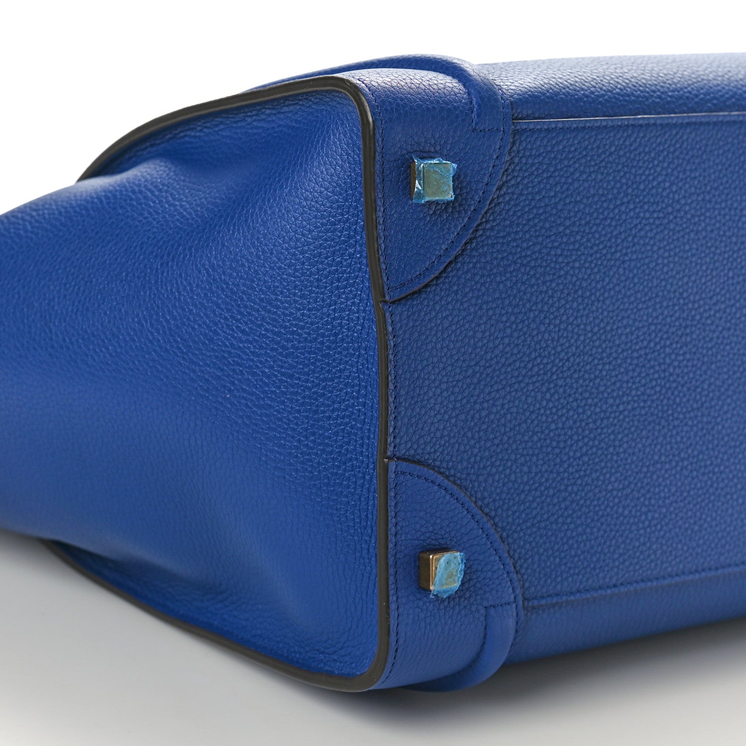 Celine Drummed Calfskin Mini Luggage Indigo 8 of 9