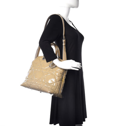 Christian Dior Patent Cannage Medium Granville Tote Beige 2 of 29
