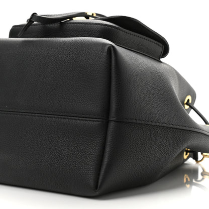 Louis Vuitton Calfskin Lockme Bucket MM Black 10 of 11