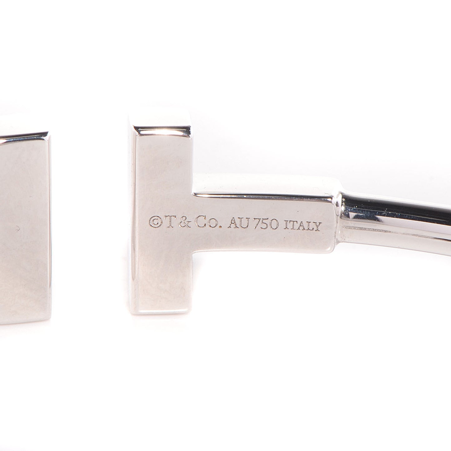 18K White Gold T Wire Bracelet