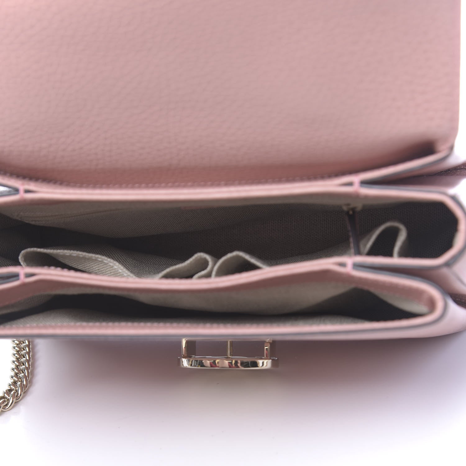 Gucci Dollar Calfskin Interlocking G Top Handle Shoulder Bag Soft Pink 5 of 10