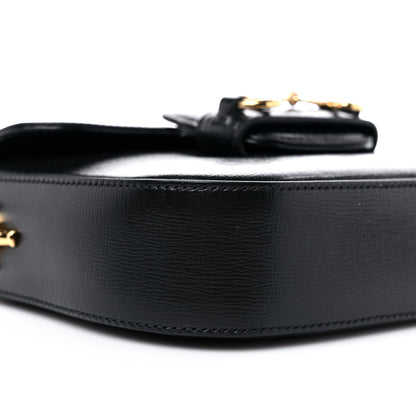 Gucci Azalea Calfskin Web Mini Horsebit 1955 Shoulder Bag Black 10 of 11