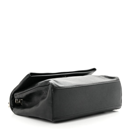 Saint Laurent Grain De Poudre Small West Hollywood Monogram Fold-Over Bag Black 4 of 12