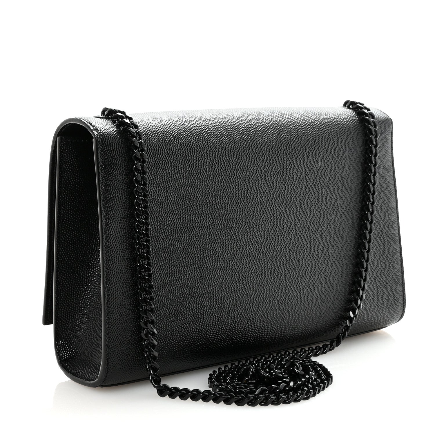 Saint Laurent Grain De Poudre Medium Classic Monogram Monochrome Kate Satchel Black 3 of 9