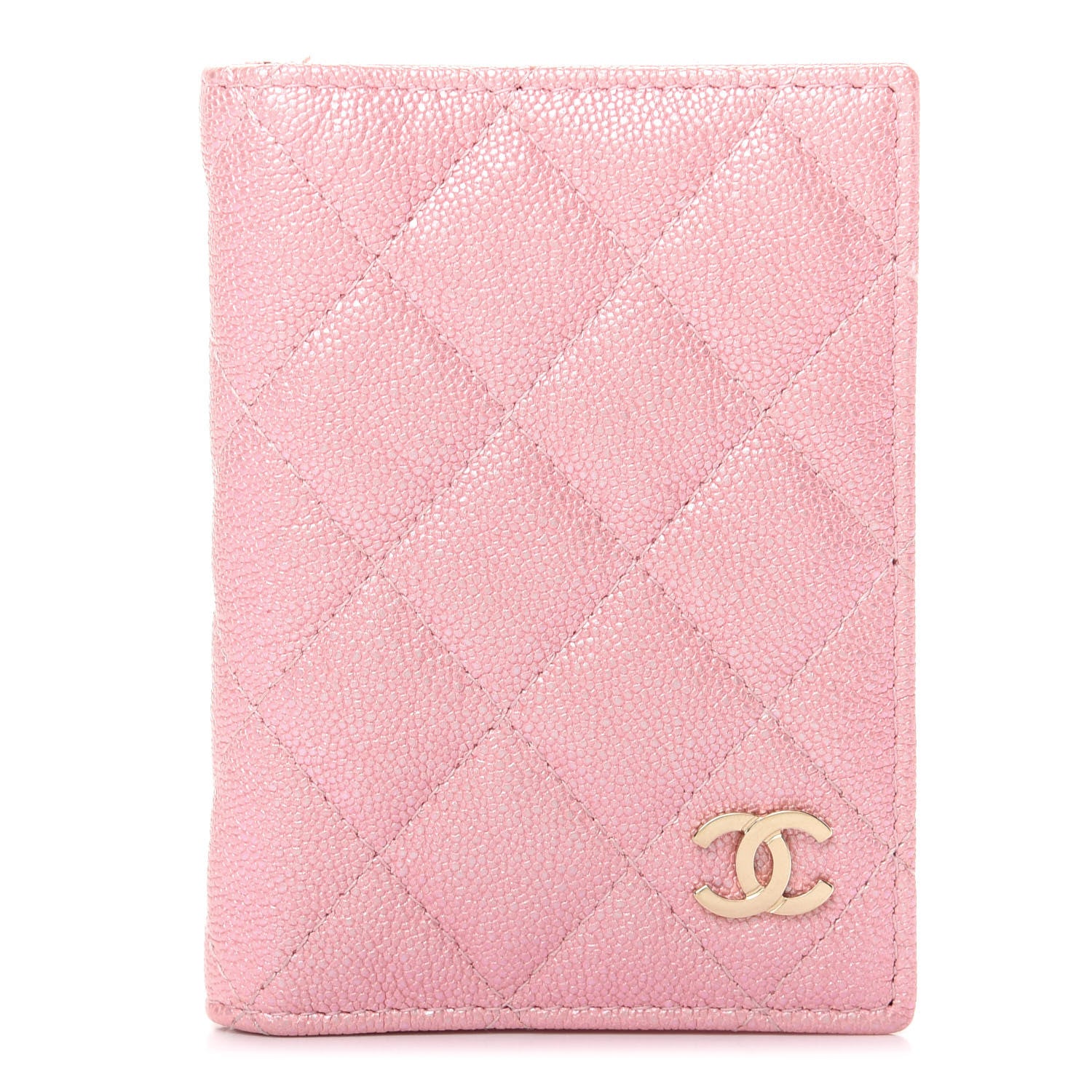 Chanel Iridescent Caviar Quilted Card Holder Wallet Rose Pink 1 of 8