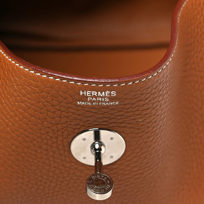 Hermes Taurillon Clemence Lindy 34 Gold 5 of 9