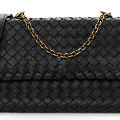 Bottega Veneta Nappa Intrecciato Baby Olimpia Shoulder Bag Black 7 of 9