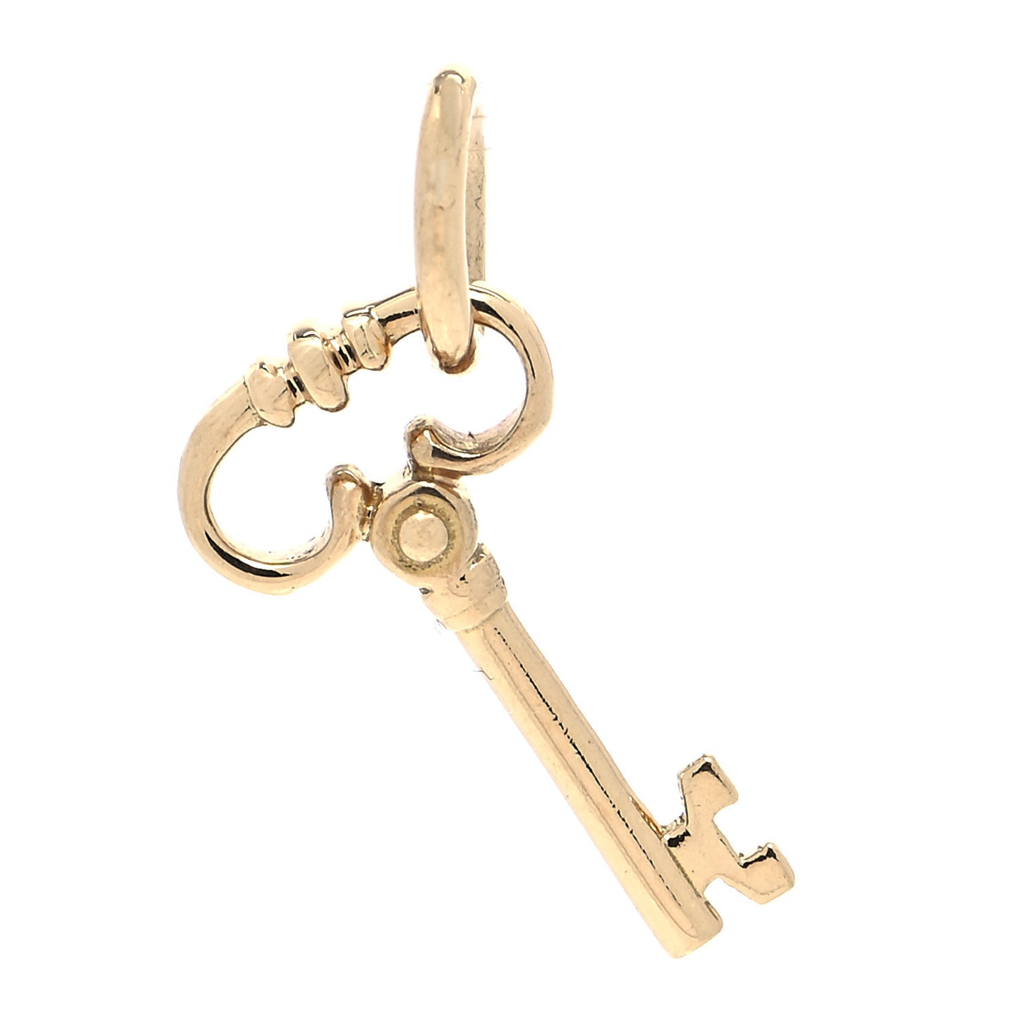 18K Yellow Gold Diamond Mini Key Charm