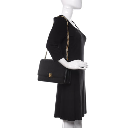Celine Smooth Calfskin Medium Case Chain Flap Black 2 of 9