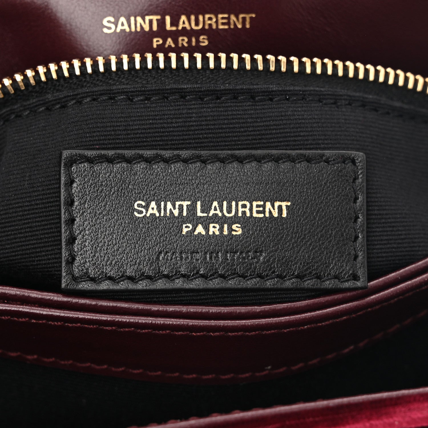 Saint Laurent Velvet Y Quilted Monogram Toy Loulou Crossbody Bag French Burgundy 6 of 10